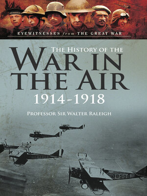 cover image of The History of the War in the Air